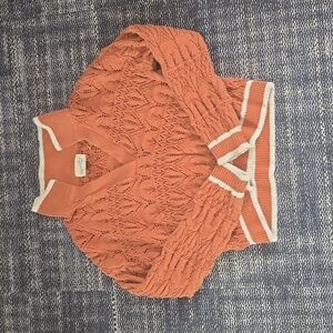 Universal Thread Crochet Collared Pullover